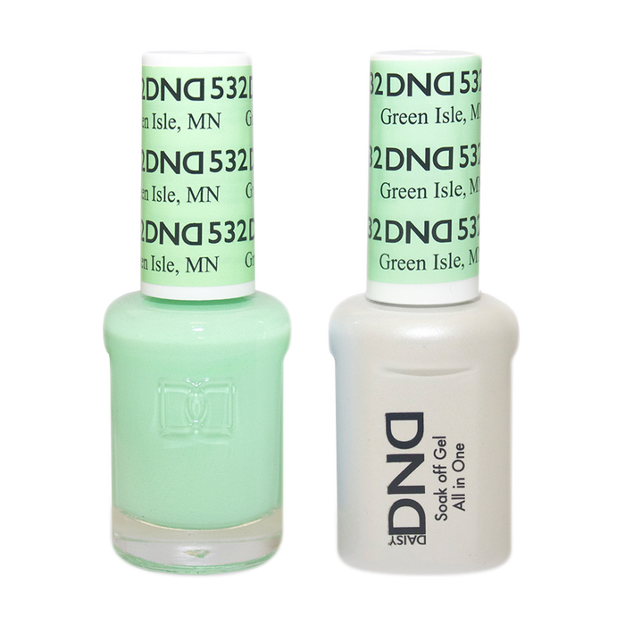 DND Nail Lacquer And Gel Polish, 532, Green Isle, 0.5oz MY0924