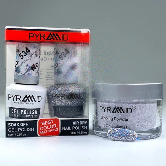 Pyramid 3in1 Dipping Powder + Gel Polish + Nail Lacquer, 534 OK1021MD