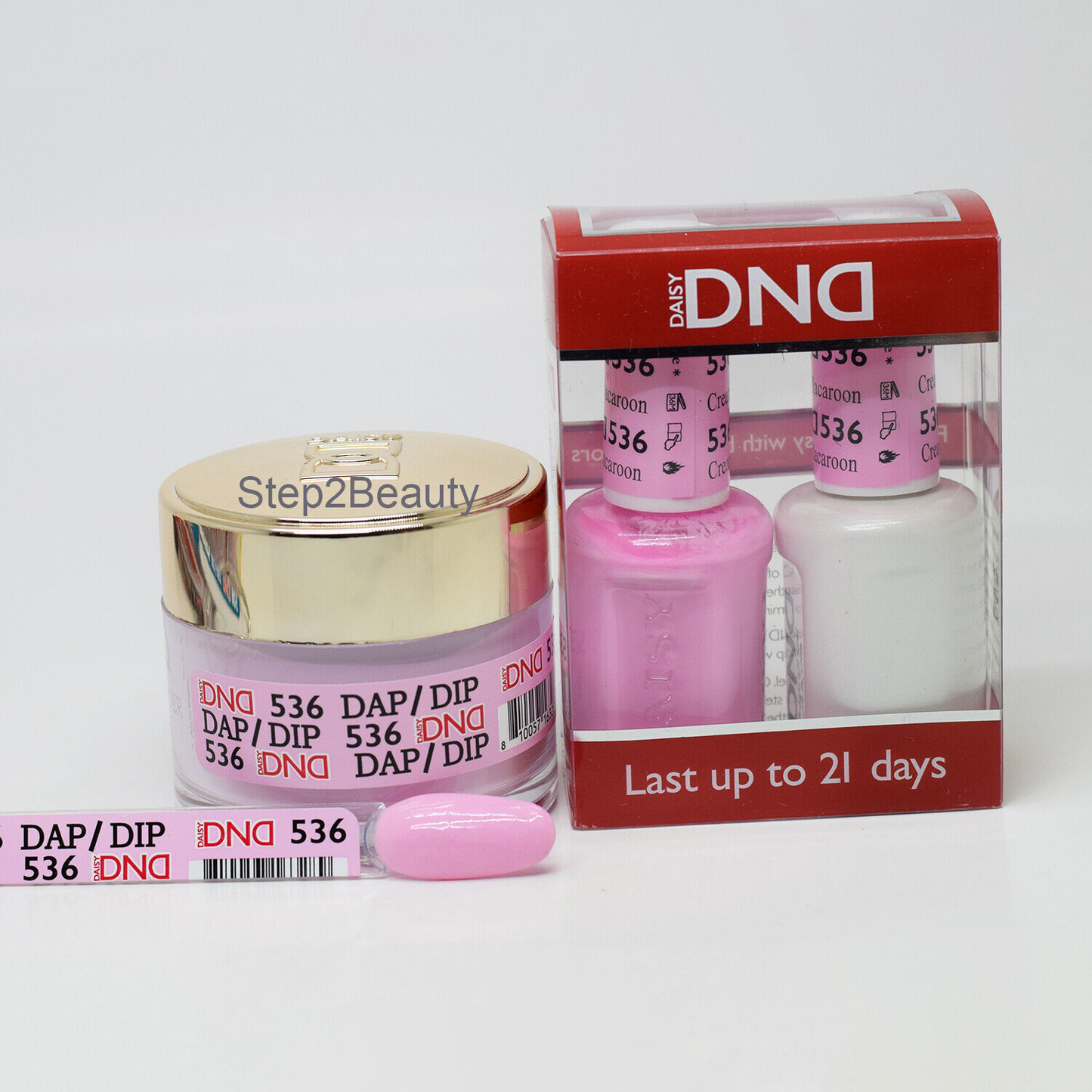 DND 3in1 Acrylic/Dipping Powder + Gel Polish + Nail Lacquer, 536, Misty Rose