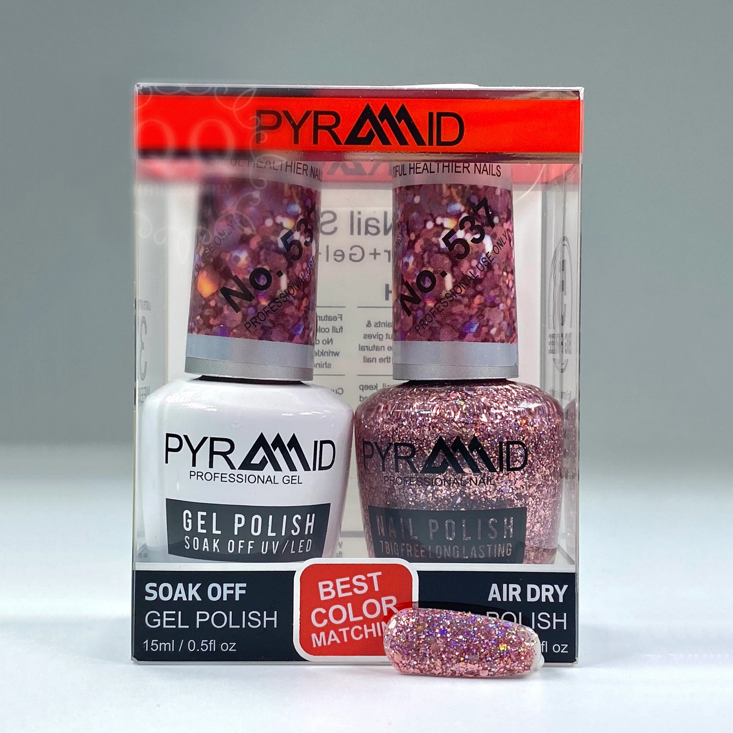 Pyramid Gel Polish + Nail Lacquer, 537, 0.5oz OK1021MD