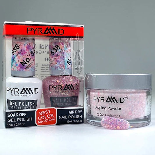 Pyramid 3in1 Dipping Powder + Gel Polish + Nail Lacquer, 538 OK1021MD