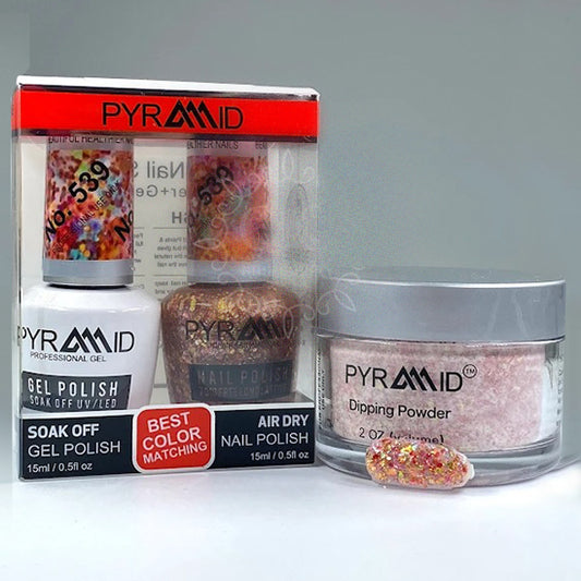 Pyramid 3in1 Dipping Powder + Gel Polish + Nail Lacquer, 539 OK1021MD