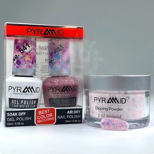 Pyramid 3in1 Dipping Powder + Gel Polish + Nail Lacquer, 541 OK1021MD