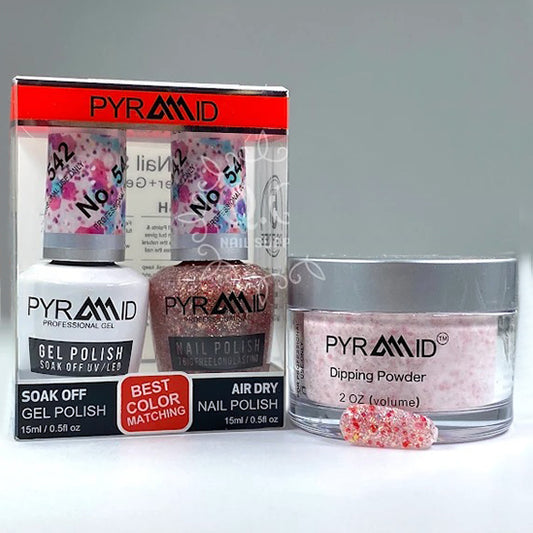 Pyramid 3in1 Dipping Powder + Gel Polish + Nail Lacquer, 542 OK1021MD