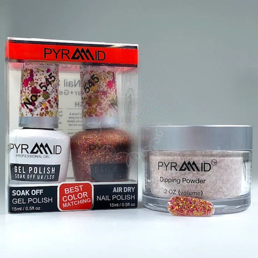 Pyramid 3in1 Dipping Powder + Gel Polish + Nail Lacquer, 545 OK1021MD