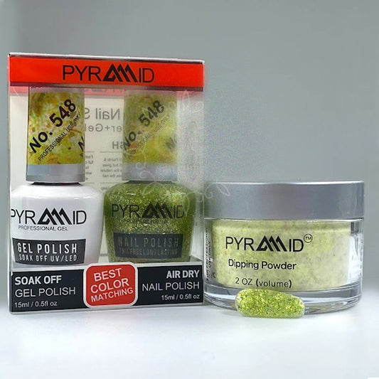 Pyramid 3in1 Dipping Powder + Gel Polish + Nail Lacquer, 548 OK1021MD