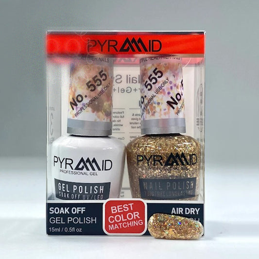 Pyramid Gel Polish + Nail Lacquer, 555, 0.5oz OK1021MD