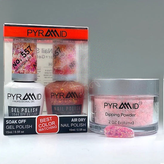 Pyramid 3in1 Dipping Powder + Gel Polish + Nail Lacquer, 557 OK1021MD