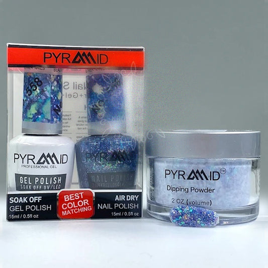 Pyramid 3in1 Dipping Powder + Gel Polish + Nail Lacquer, 558 OK1021MD