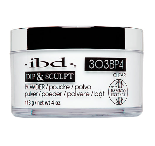 IBD Dip & Sculpt Powder, Pink & White, 303BP4, CLEAR, 4oz OK0330LK