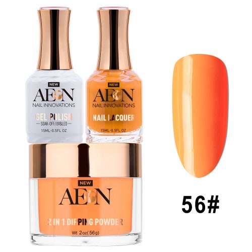 AEON 3in1 Dipping Powder + Gel Polish + Nail Lacquer, 056, Slice Of Orange OK0327LK