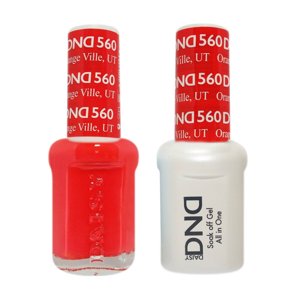 DND Nail Lacquer And Gel Polish, 560, Orange Ville, 0.5oz MY0924