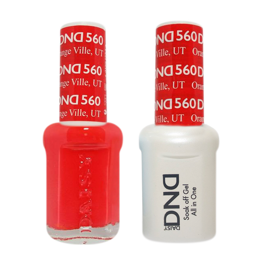 DND Nail Lacquer And Gel Polish, 560, Orange Ville, 0.5oz MY0924