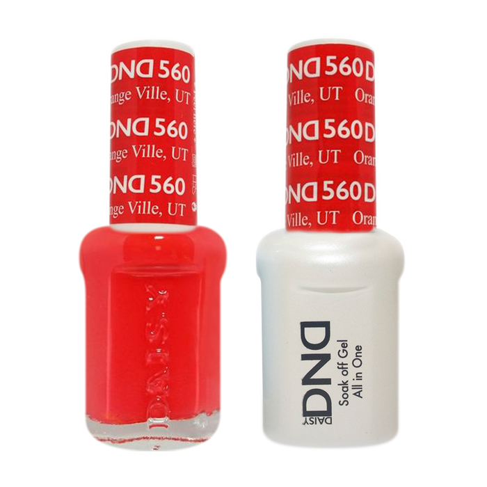 DND Nail Lacquer And Gel Polish, 560, Orange Ville, 0.5oz MY0924