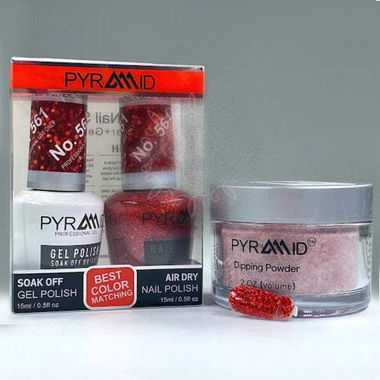 Pyramid 3in1 Dipping Powder + Gel Polish + Nail Lacquer, 561 OK1021MD