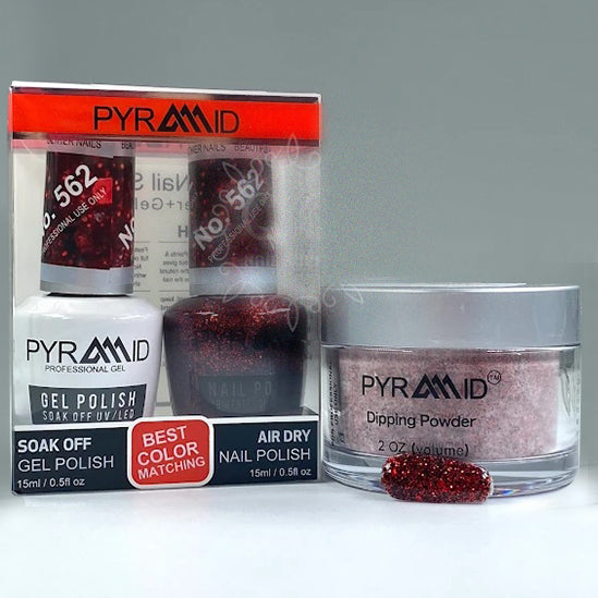 Pyramid 3in1 Dipping Powder + Gel Polish + Nail Lacquer, 562 OK1021MD