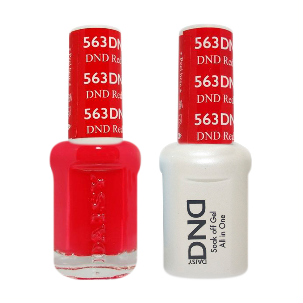 DND Nail Lacquer And Gel Polish, 563, DND Red, 0.5oz MY0924