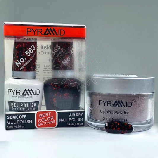 Pyramid 3in1 Dipping Powder + Gel Polish + Nail Lacquer, 563 OK1021MD