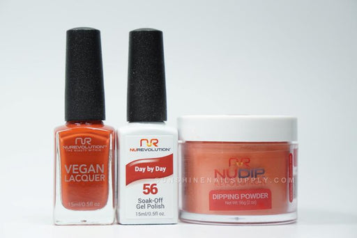 NuRevolution 3in1 Dipping Powder + Gel Polish + Nail Lacquer, 056, Day By Day OK1129