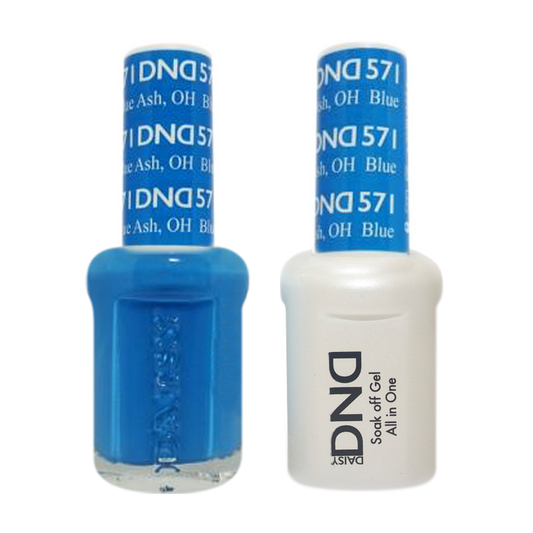 DND Nail Lacquer And Gel Polish, 571, Blue Ash, 0.5oz MY0924