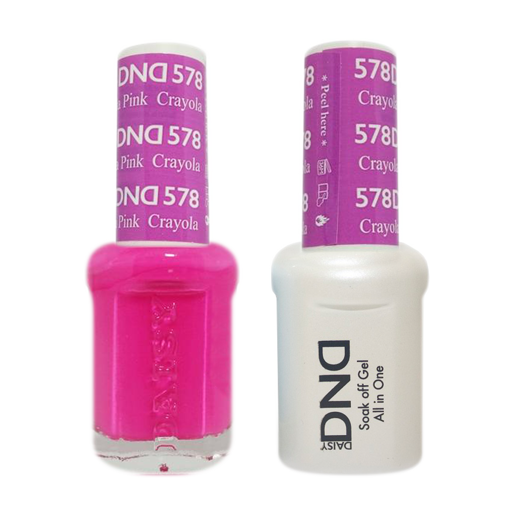 DND Nail Lacquer And Gel Polish, 578, Crayola Pink, 0.5oz MY0924