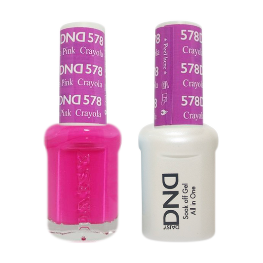 DND Nail Lacquer And Gel Polish, 578, Crayola Pink, 0.5oz MY0924