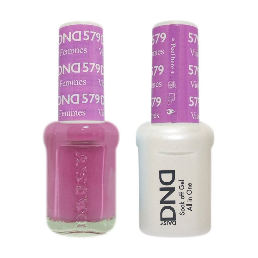 DND Nail Lacquer And Gel Polish, 579, Violet Femmes, 0.5oz MY0924