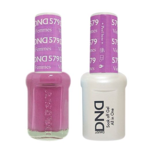 DND Nail Lacquer And Gel Polish, 579, Violet Femmes, 0.5oz MY0924