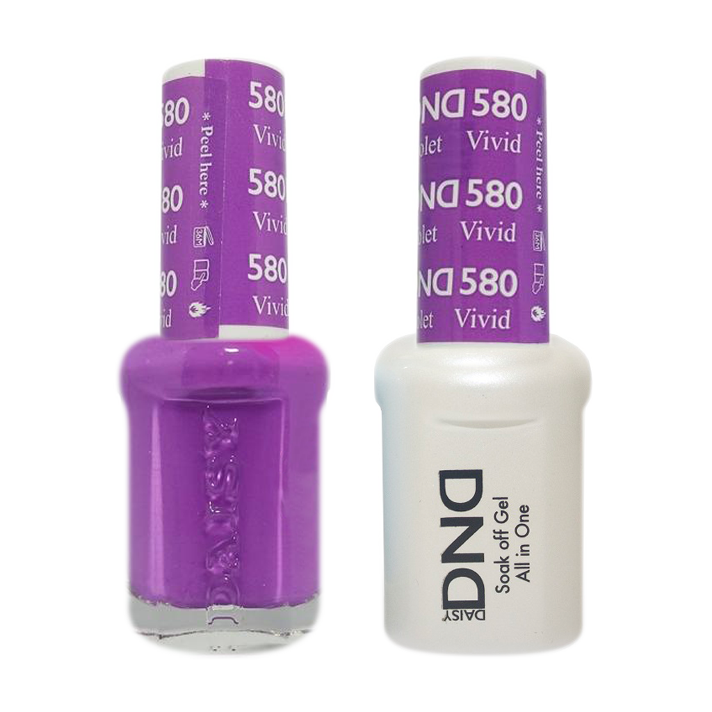 DND Nail Lacquer And Gel Polish, 580, Vivid Violet, 0.5oz MY0924