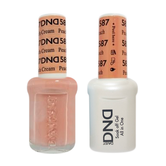 DND Nail Lacquer And Gel Polish, 587, Peach Cream, 0.5oz MY0924