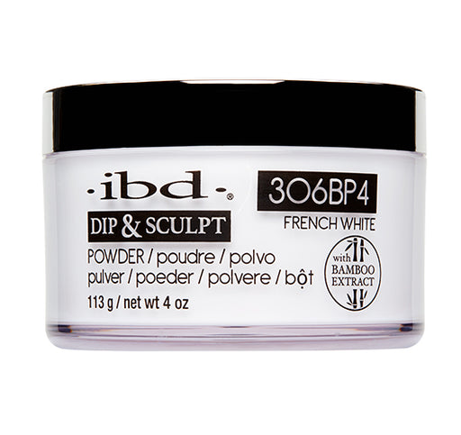 IBD Dip & Sculpt Powder, Pink & White, 306BP4, FRENCH WHITE, 4oz OK0330LK