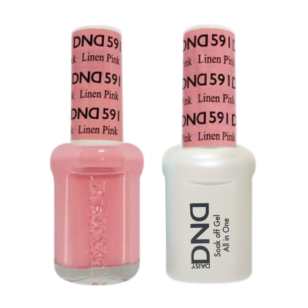 DND Nail Lacquer And Gel Polish, 591, Linen Pink, 0.5oz MY0924