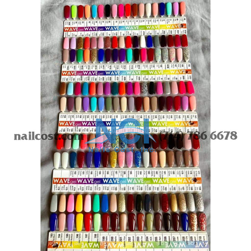 Wave Gel Nail Lacquer + Gel Polish Sample Tips 36 Colors For Full Line, From #01 To #05 OK0524VD
