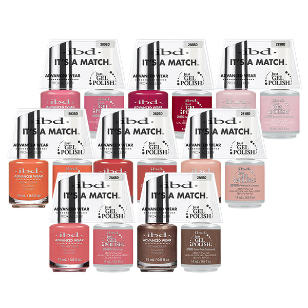 IBD Just Gel Polish 1, It's A Match Duo, 0.5oz, Full Line of 153 colors