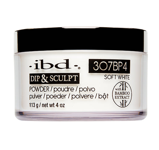 IBD Dip & Sculpt Powder, Pink & White, 307BP4, SOFT WHITE, 4oz OK0330LK
