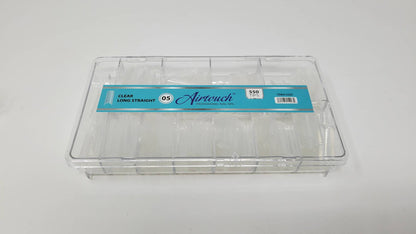 Airtouch Nail Tips Box, 05, CLEAR - LONG STRAIGHT, 10 sizes/box, 55 pcs/size, 550pcs/box, 15203 (Packing: 100 boxes/case) OK1114VD