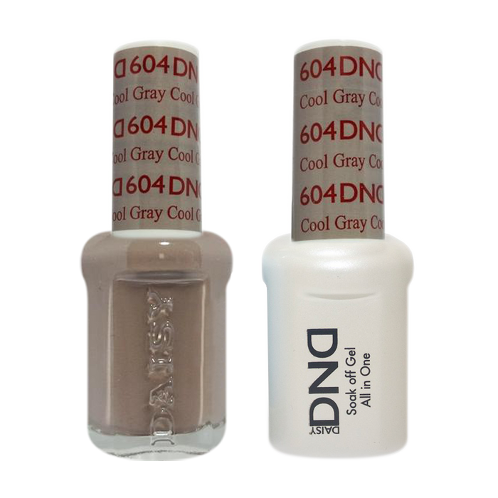DND Nail Lacquer And Gel Polish, 604, Cool Gray, 0.5oz MY0924