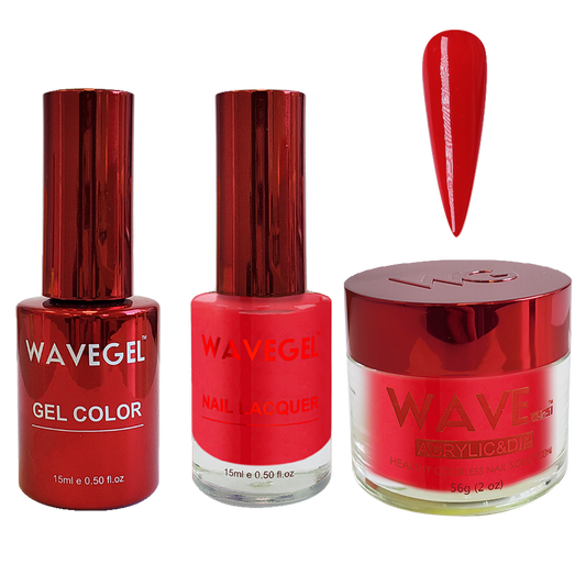 Wave Gel 4in1 Dipping Powder + Gel Polish + Nail Lacquer, QUEEN Collection, 060, Wanted.. Red or Alive