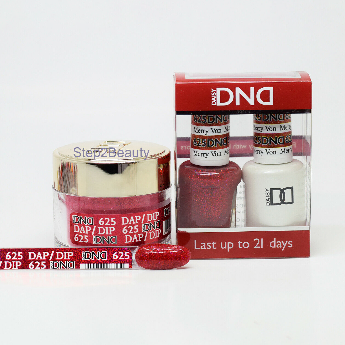 DND 3in1 Acrylic/Dipping Powder + Gel Polish + Nail Lacquer, 625, Merry Von