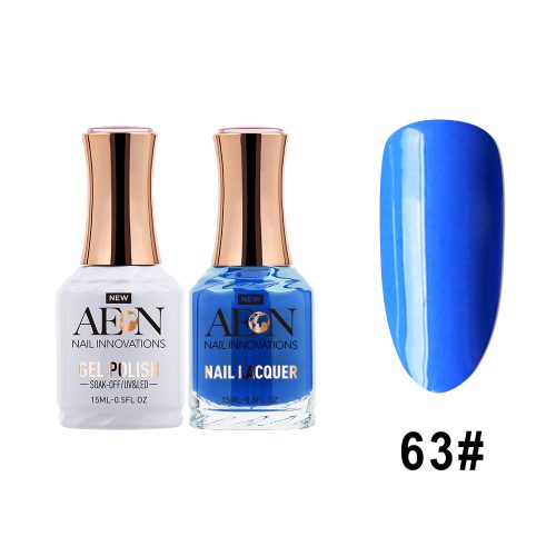 AEON Gel Polish + Nail Lacquer, 063, I Got Blues, 0.5oz OK0326LK