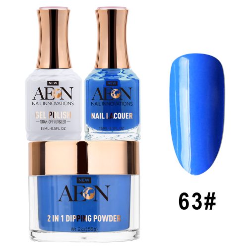 AEON 3in1 Dipping Powder + Gel Polish + Nail Lacquer, 063, I Got Blues OK0327LK