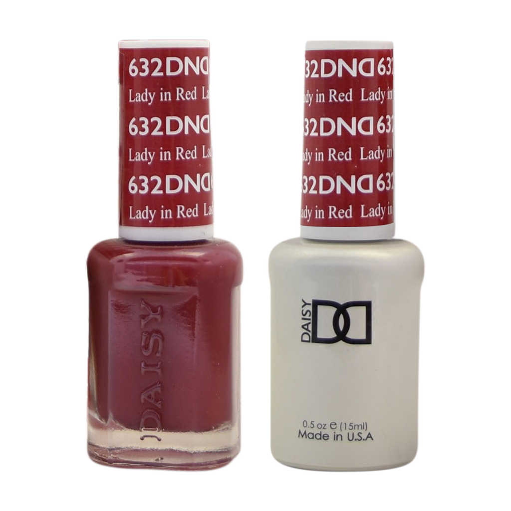 DND Nail Lacquer And Gel Polish, 632, Lady in Red, 0.5oz MY0924