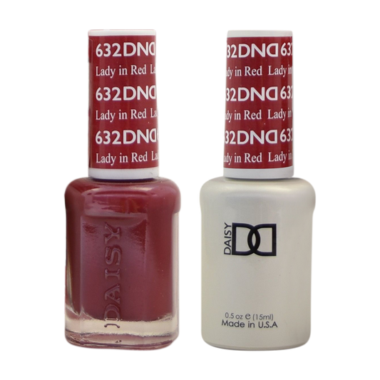 DND Nail Lacquer And Gel Polish, 632, Lady in Red, 0.5oz MY0924