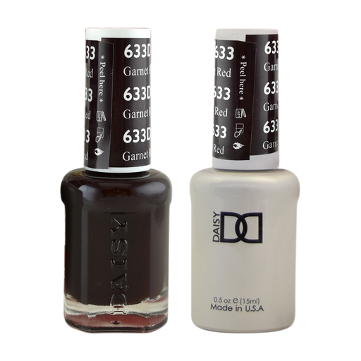 DND Nail Lacquer And Gel Polish, 633, Garnet Red, 0.5oz MY0924