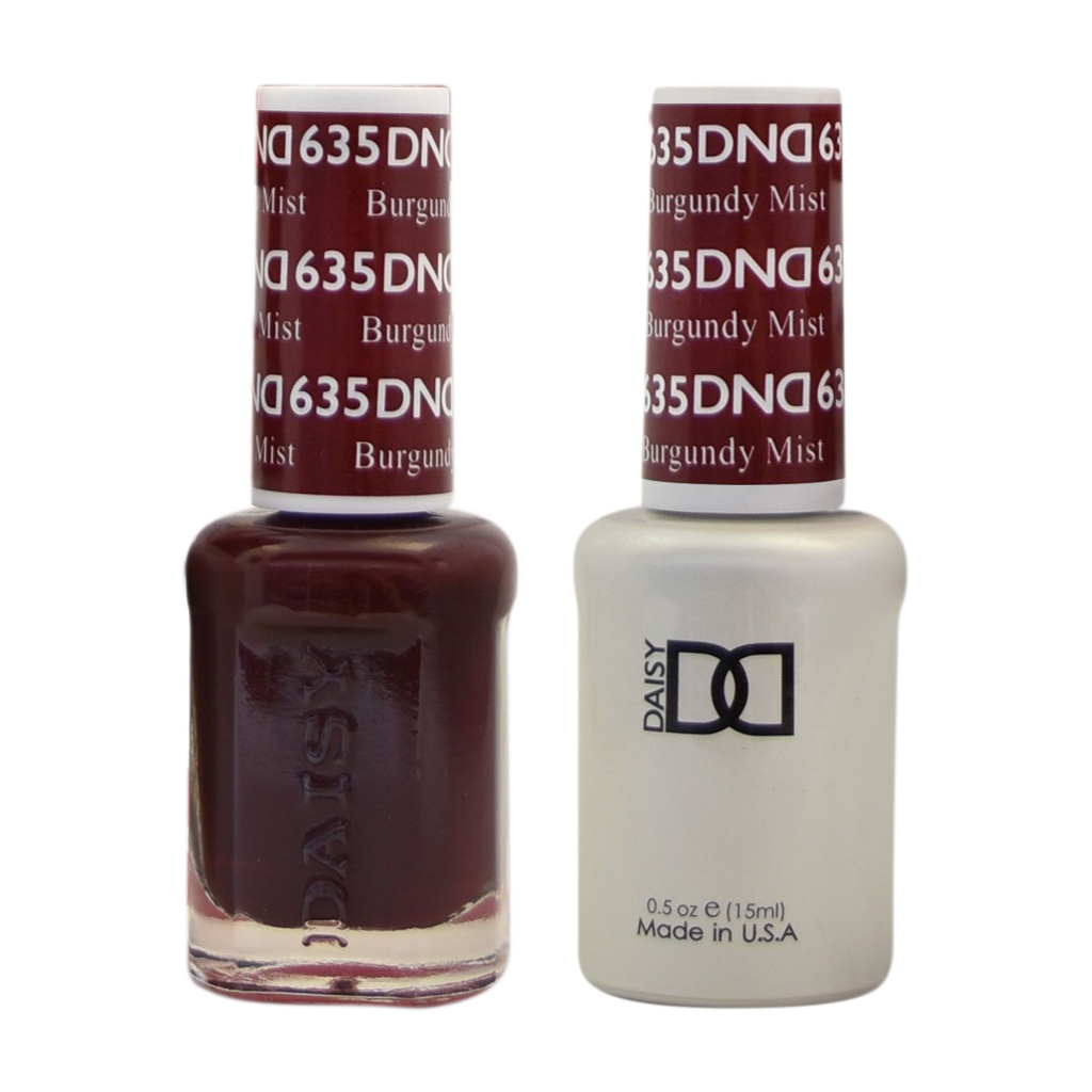 DND Nail Lacquer And Gel Polish, 635, Burgundy Mist, 0.5oz MY0924