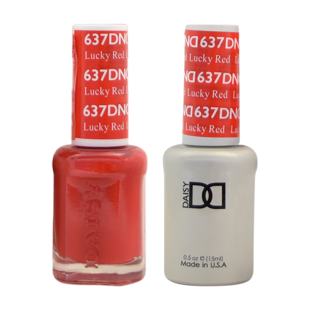 DND Nail Lacquer And Gel Polish, 637, Lucky Red, 0.5oz MY0924