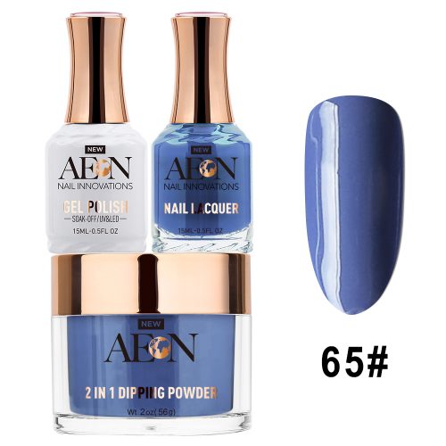 AEON 3in1 Dipping Powder + Gel Polish + Nail Lacquer, 065, Midnight Blue OK0327LK