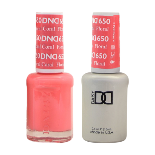 DND Nail Lacquer And Gel Polish, 650, Foral Coral, 0.5oz MY0924