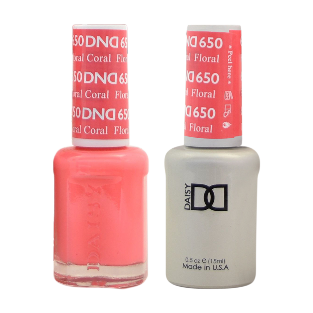 DND Nail Lacquer And Gel Polish, 650, Foral Coral, 0.5oz MY0924