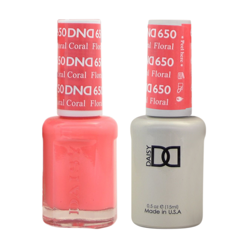 DND Nail Lacquer And Gel Polish, 650, Foral Coral, 0.5oz MY0924